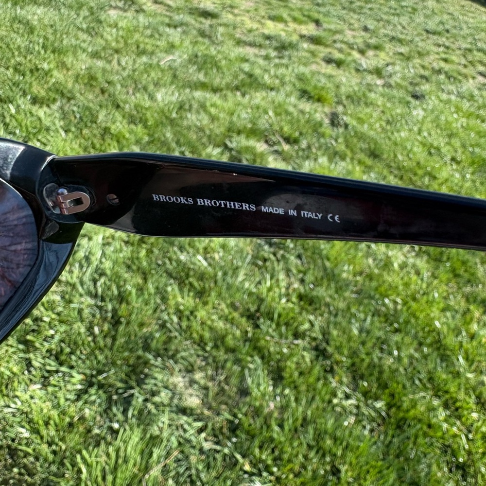 Women’s Vintage Brooks Brothers Black Gloss Polarized Sunglasses Vintage - Picture 5 of 7